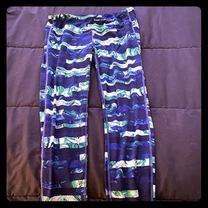 Athleta striped workout legging